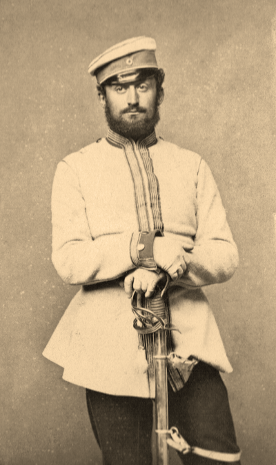 Paul Mendelssohn Bartholdy in der Uniform der Landwehr-Kavallerie während des Deutsch-Französischen Krieges. Abbildung: Privatbesitz